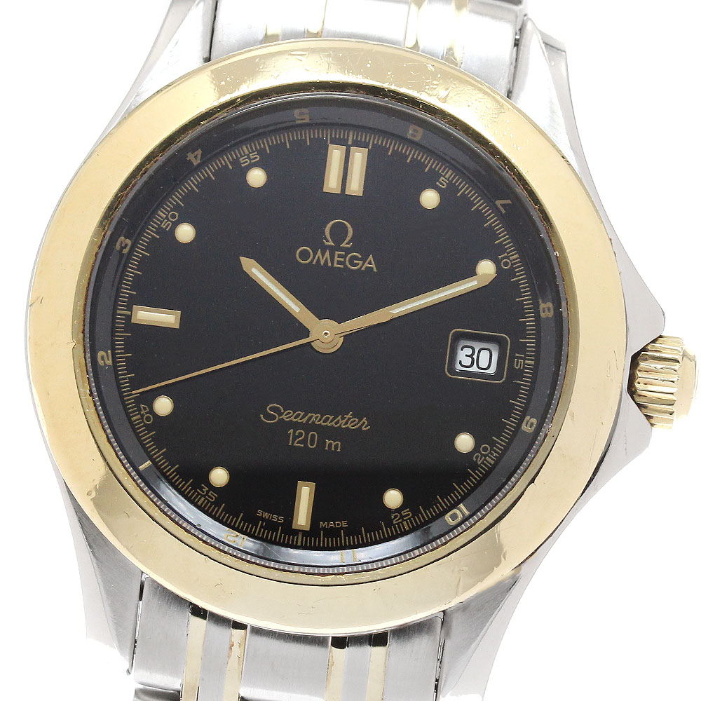 オメガ OMEGA 2311.50 シーマスター120 YGベゼル クォーツ メンズ 保証書付き_935993【中古】