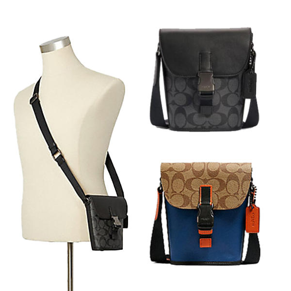 シグネチャー バッグ ショルダーバッグ 斜め掛けバッグ チャコール メンズ c3134