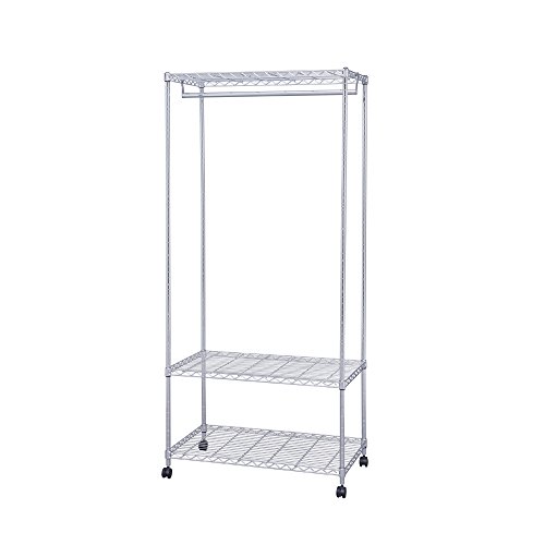 アイリスオーヤマ(IRIS OHYAMA) ラック メタルラック ワードローブ キャスター付き ハンガーラック 洋服掛け 防サビ加工 ポール径19mm 幅80×奥行45×高さ174.5cm スチールラ