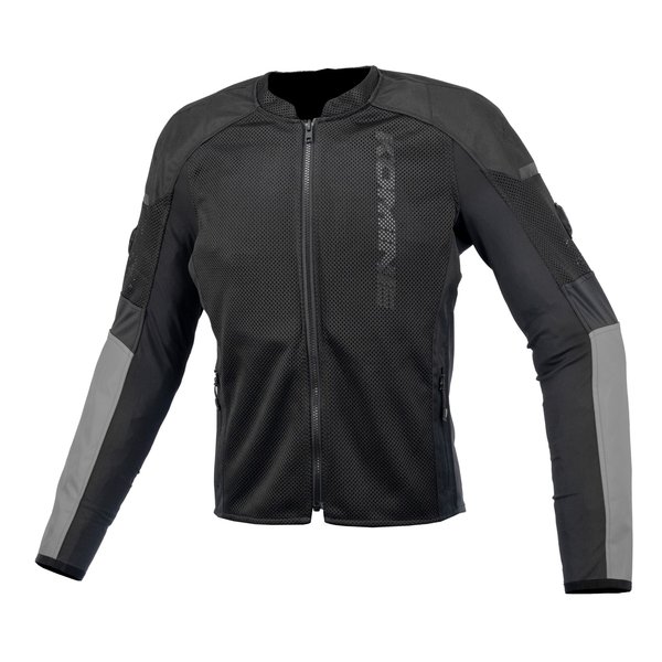 バイク用 春夏 ヘビーメッシュスクランブラージャケット ブラック グレー/Lサイズ JK-173/BLACK GREY/L