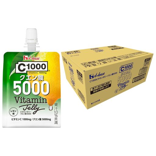 ハウスウェルネスフーズC1000 ビタミンゼリークエン酸5000 180Gパウチ×24個