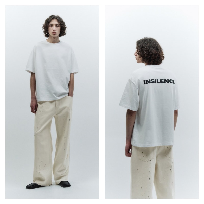【INSILENCE】 BACKPRINT LOGO T-SHIRT : WHITE