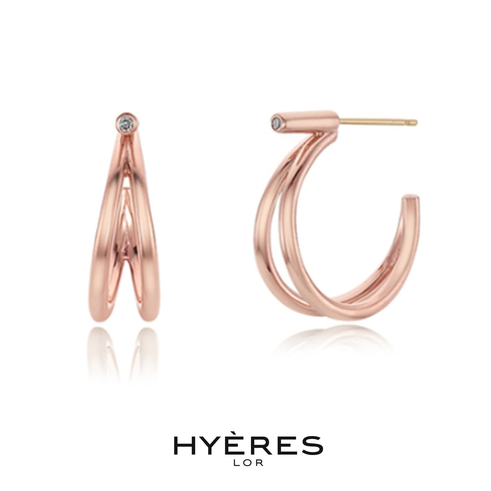 輝い circle double Noailles LOR] [HYERES Silver 20mm earring