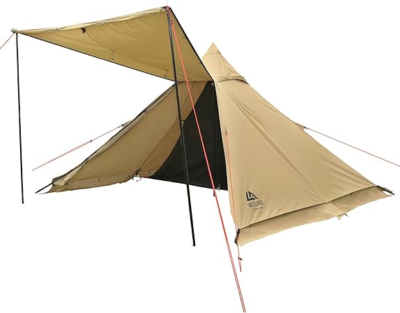 TCティピーテント ソロ 1人用テント 二又化キャップ付き ワンポールテント