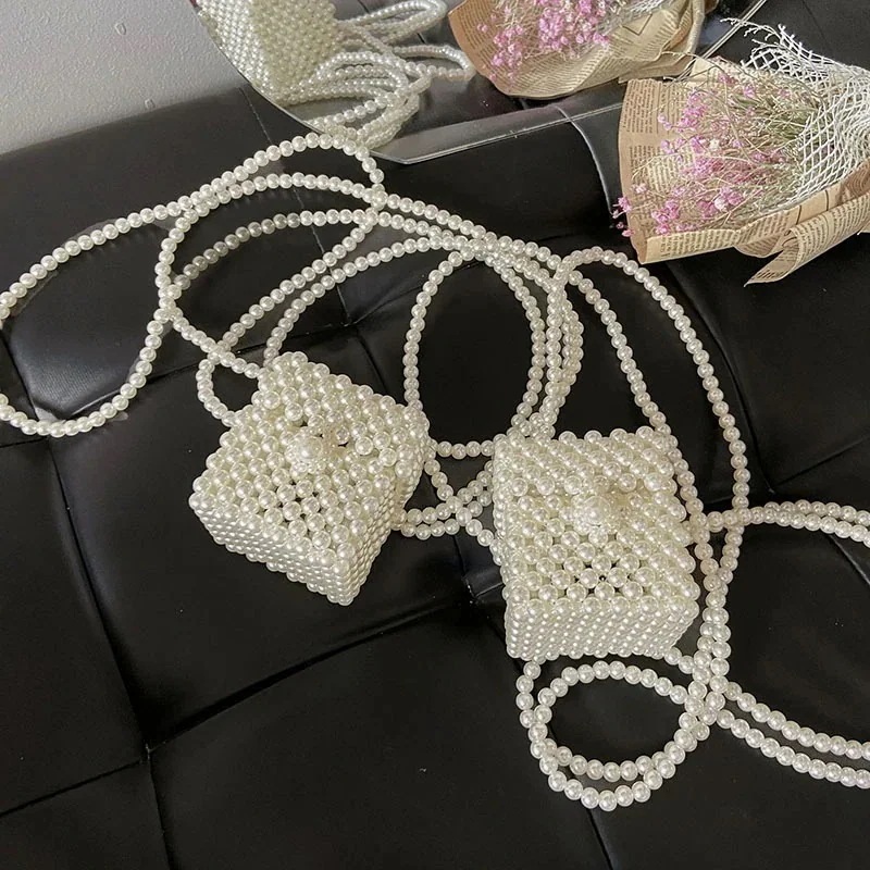 サマーパールスモールバッグミニメッセンジャーバッグポータブルビーズバッグスタイル