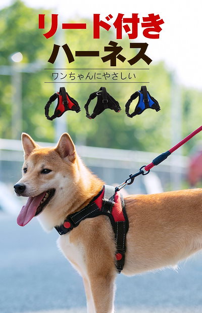 Qoo10] 送料無料 ハーネス 犬 リード付 ペット : ペット