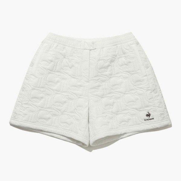 ショートパンツ NQJ QP422THPO6-IVY パッド入りジャカードキルティングショートパンツ / IVORY