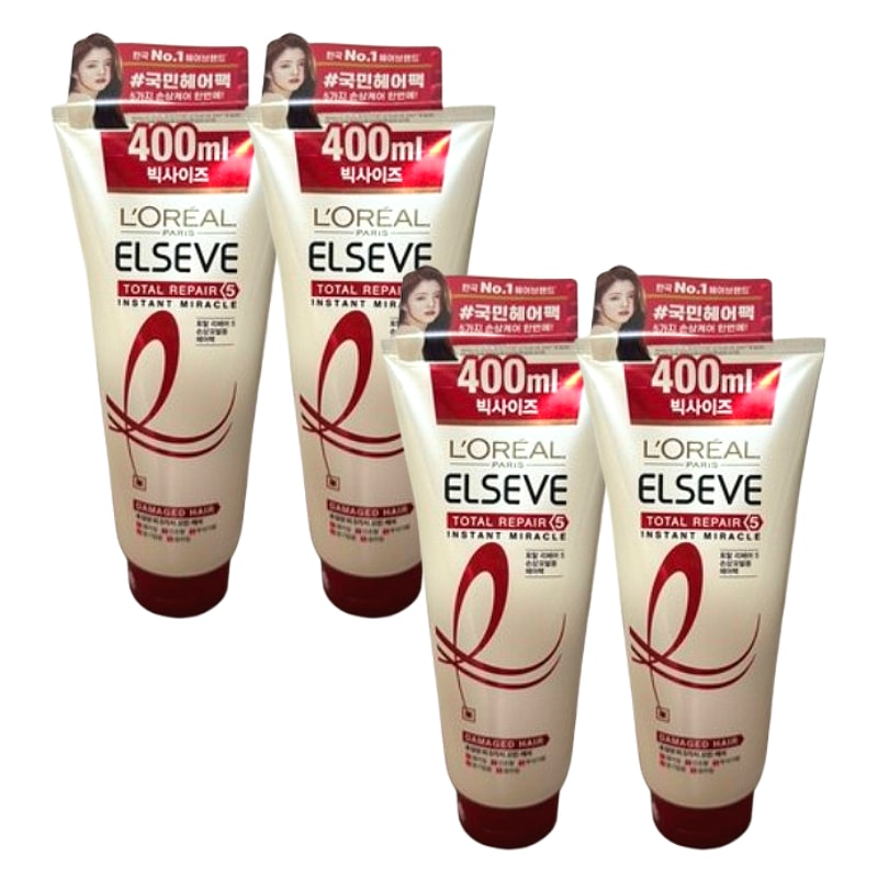 エルセーヴ トータルリペア5 インスタントミラクル ヘアパック 400ml×4本 ダメージ補修 集中ケア 高保湿
