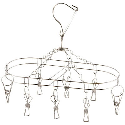 他サイト： パール金属　メタリア ステンレス製スマートハンガー8ピンチ　HB-6172の商品画像