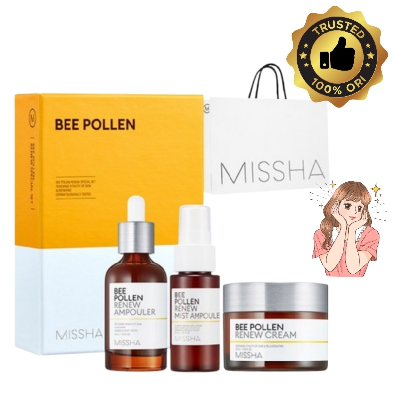 ビポリンリニュースペシャル3種セット+ショッピングバッグ1セット(花粉エキス配合・集中保湿3点セットエイジングケア アンプル＋ミスト＋クリーム【敏感肌対応・弱酸性】)