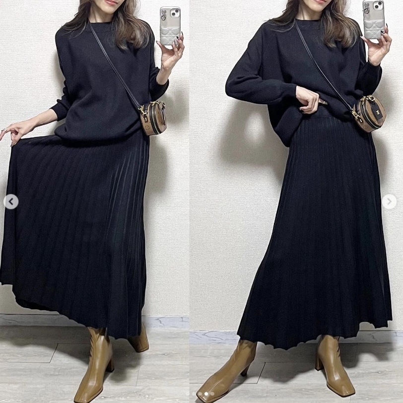 セットアップ セーター スカート ロングスカート ロング丈 ニット 2点セット 上下セット 韓国 レディース 長袖 ハイウエスト 可愛い 大人可愛い きれいめ シンプル カジュアル 大人