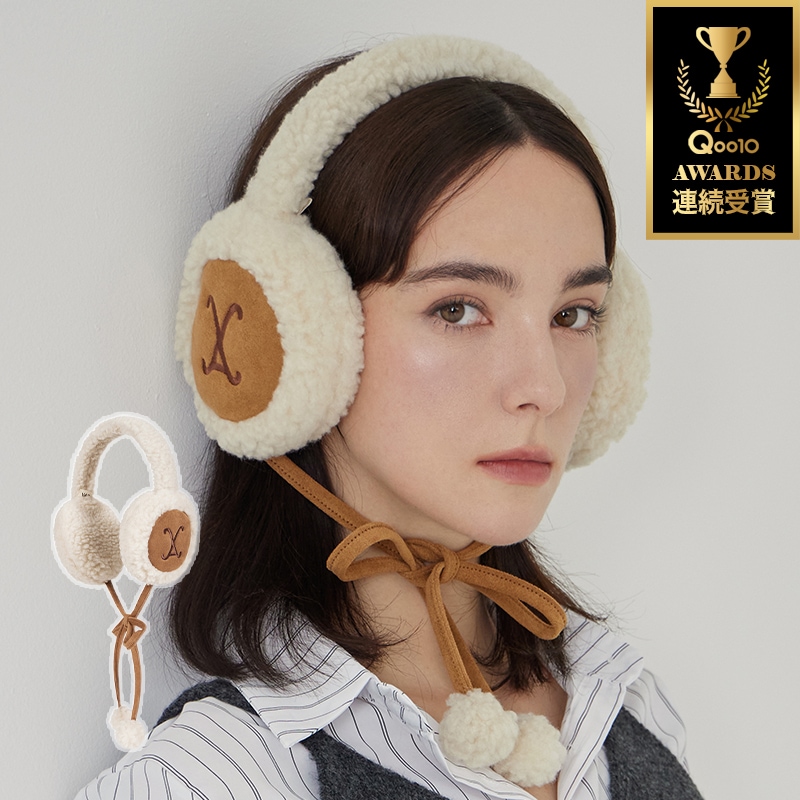 VA Curved Logo Sherpa Fur Earmuff / VAカーブド ロゴ シェルパファー イヤーマフ (2Color) 4,062円