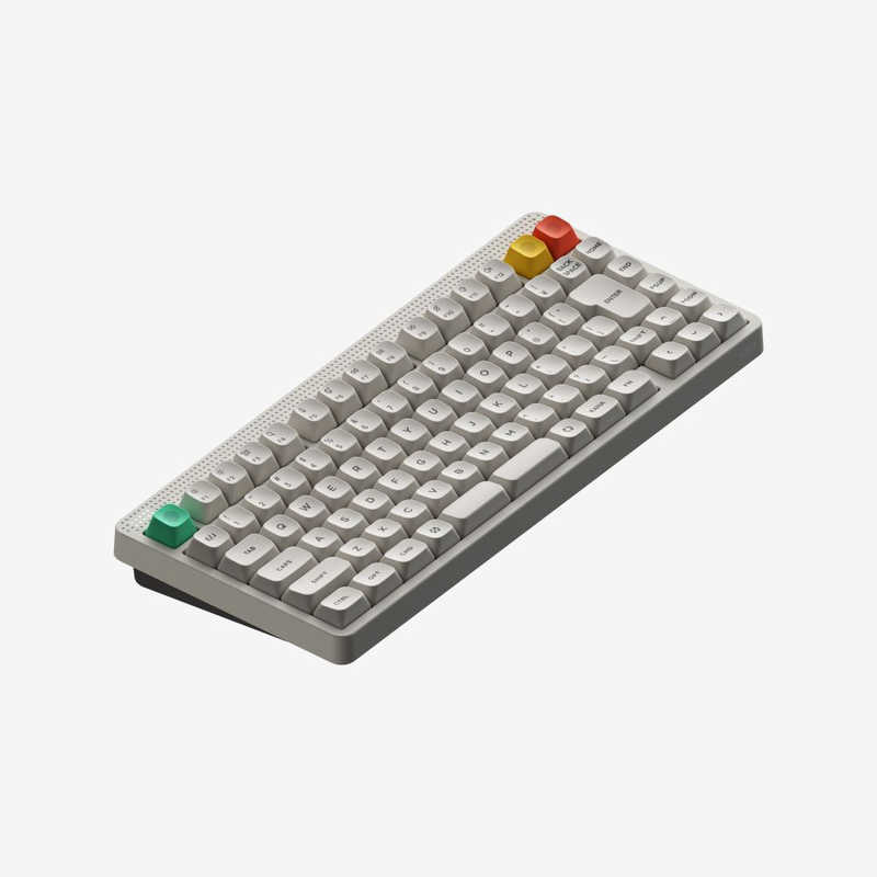Node75 メカニカルキーボード・JIS・Brown Maxo軸(タクタイル) ［有線・ワイヤレス / Bluetooth・USB (Type-C)］ Lunar White　n75mwbj