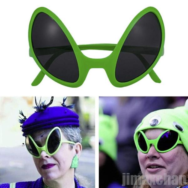 新商品登場サングラス エイリアン グリーン コスプレ メガネ 眼鏡 クリスマス ハロウィン 仮装 パーティーグッズ イベント用品 面白サングラス 怪物 モンスター 変装 誕生日 室内