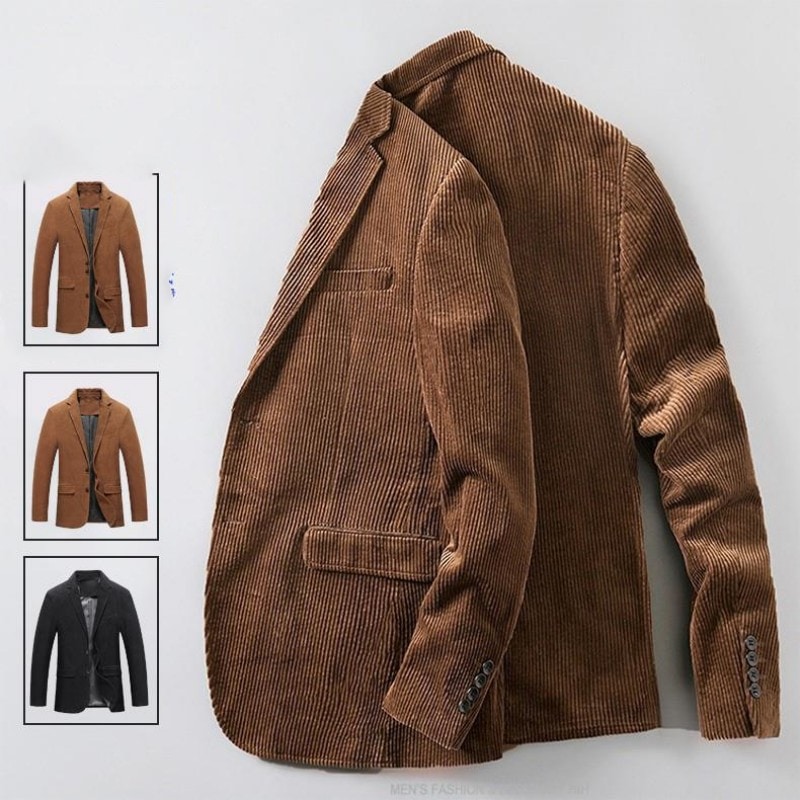 テーラードジャケット メンズ 無地 コーデュロイ 綿100％ 保温 暖かい 秋冬 新作 ビジネスジャケット カジュアル