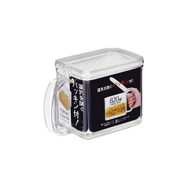 (40個セット) 調味料入れ 約幅91mm 容量約820ml パッキン付き蓋 小さじ シール付き 大きめ フォルマ クリアポット キッチン