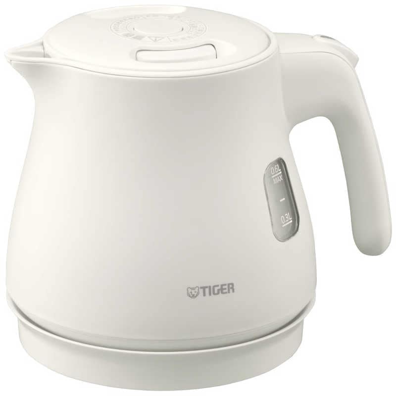 タイガー TIGER 蒸気レス電気ケトル 0.6L マットホワイト PCV-A060WM