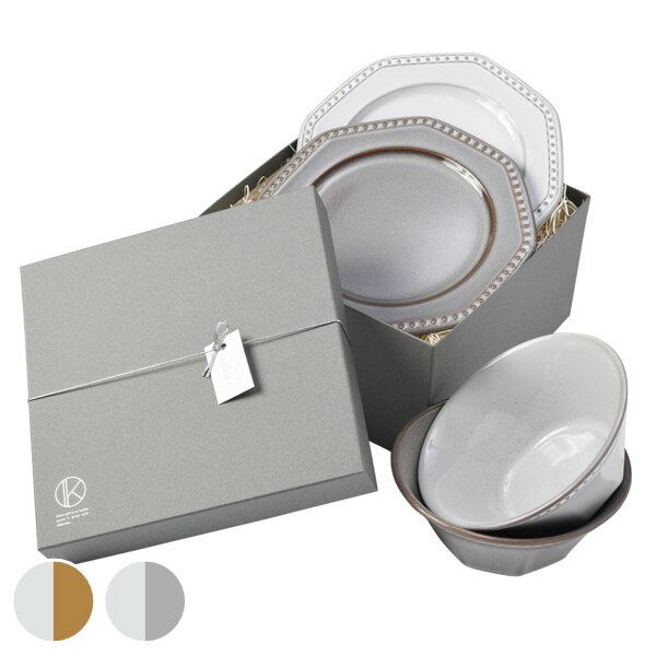 ギフトセット 食器 プレート ボウル ペアギフト Roots Colline 磁器 美濃焼