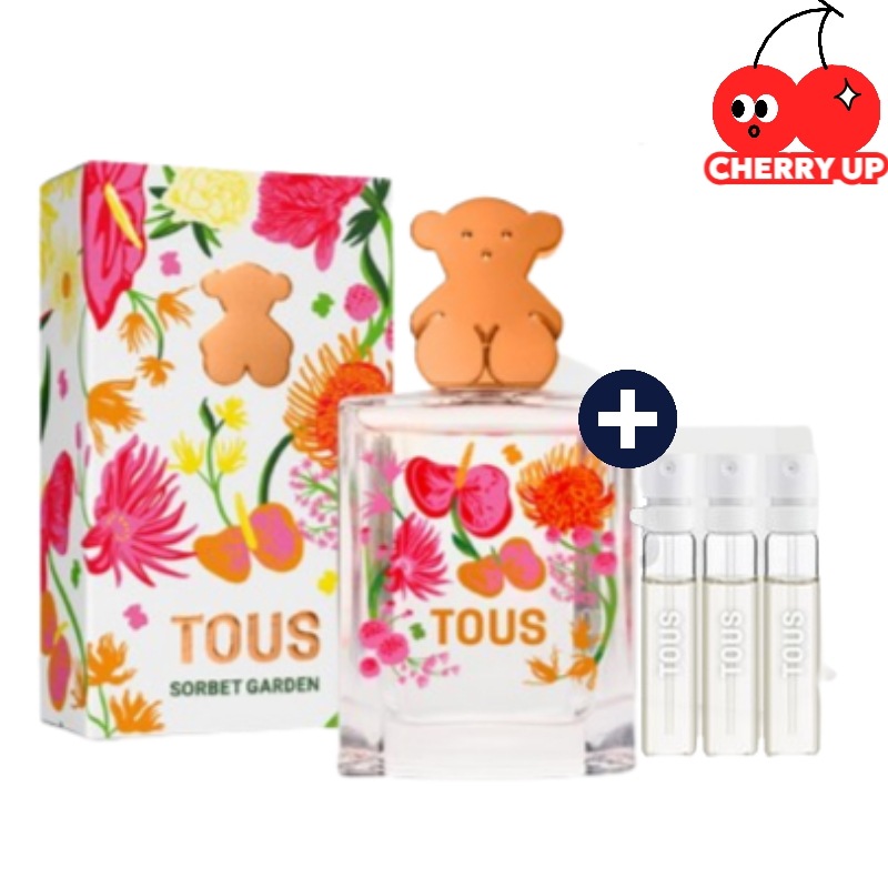 【プレゼント付き】 TOUS ソルベガーデン EDT 30ml＋トス香水1.5ml×3種[ランダム]香水　フレグランス　ギフト　春夏コスメ　トラベルサイズ　人気レディース　フローラル系　ミニボトル　限
