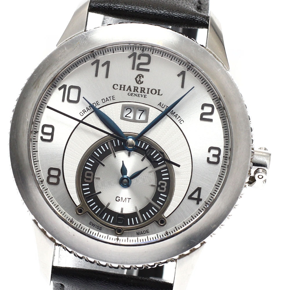 訳あり シャリオール CHARRIOL CO46GMT コロンブス GMT 自動巻き メンズ _956905【中古】