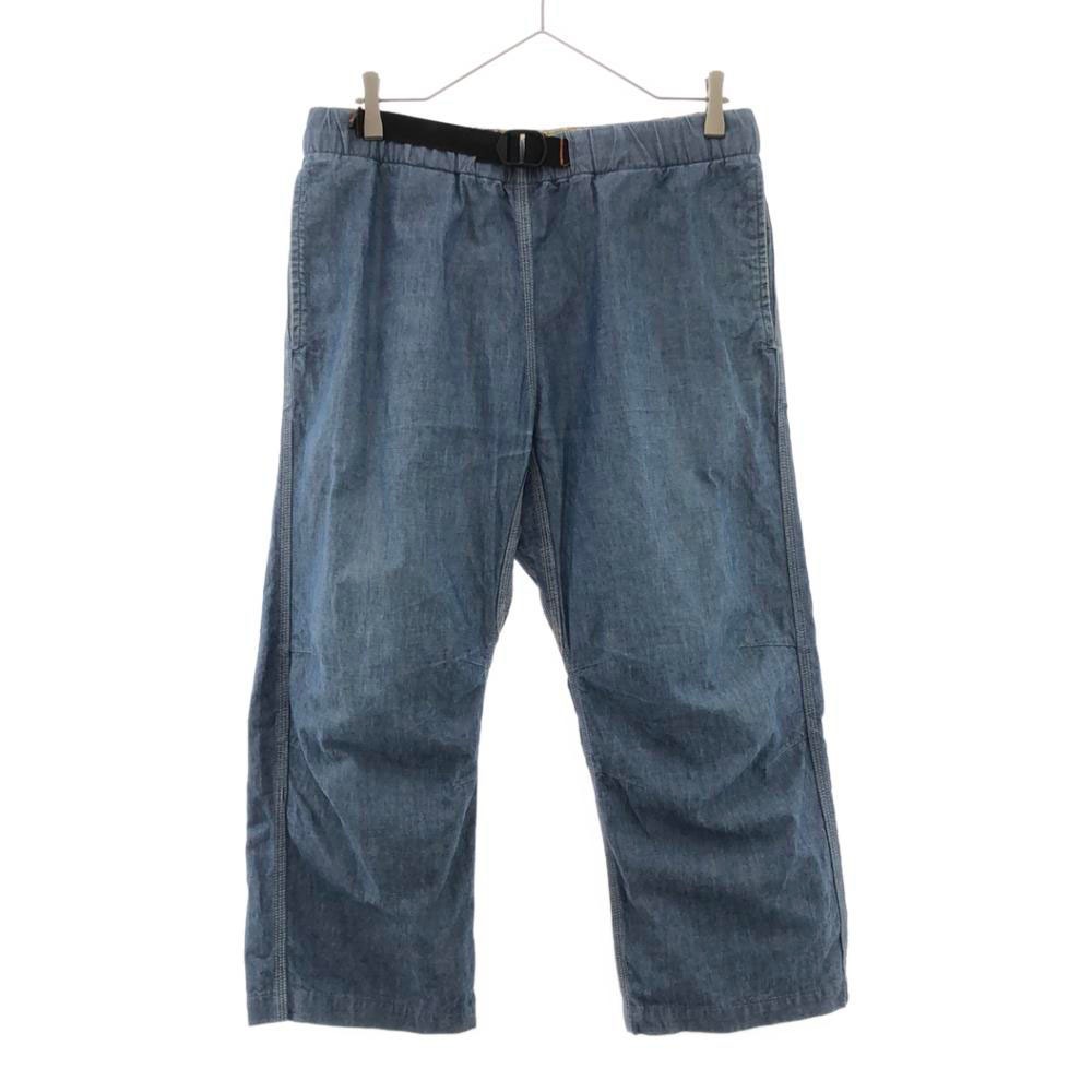 ワイルドシングス コラボ 日本製 シャンブレー コットンパンツ L ブルー WILD THINGS メンズ