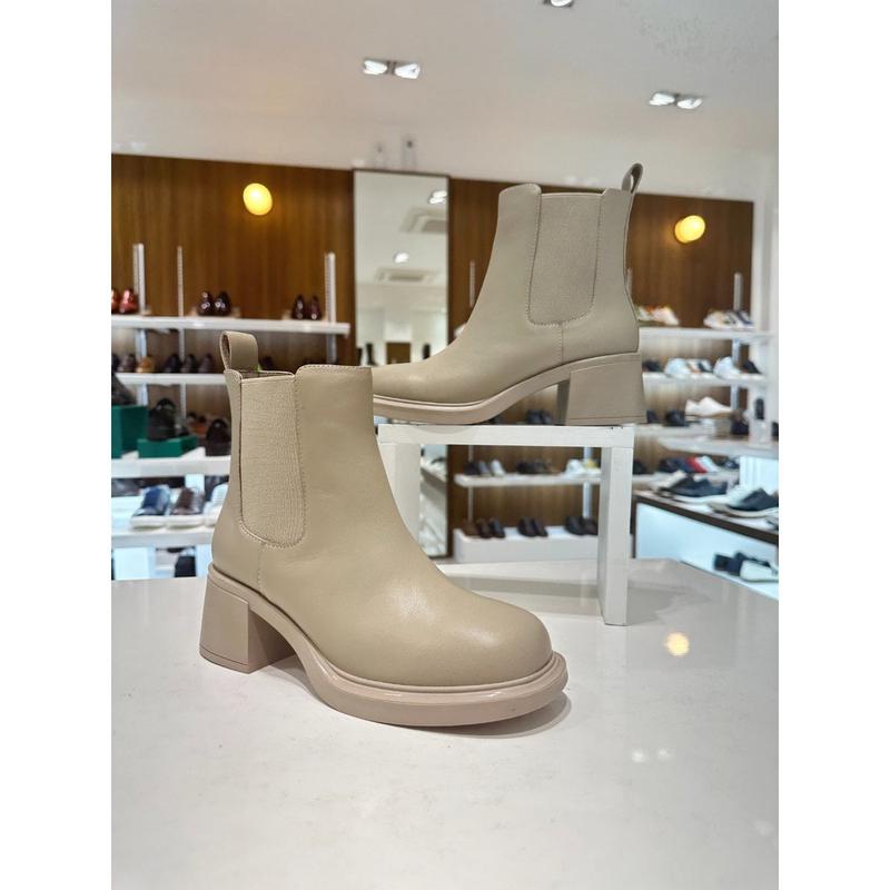 [驪州店] [] 女性ワイドスクエア 6cmモールドヒール チェルシーアンクルブーツ (2color)712346032 クリーム