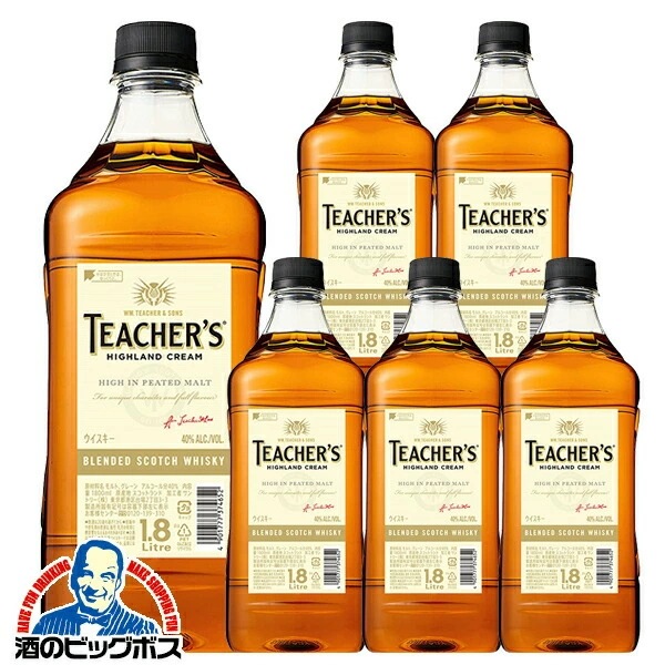 1.8Lペット ウイスキー スコッチ【本州のみ 送料無料】サントリー ティーチャーズ ハイランドクリーム 40度 1800ml×1ケース/6本(006)『ASH』【正規品】
