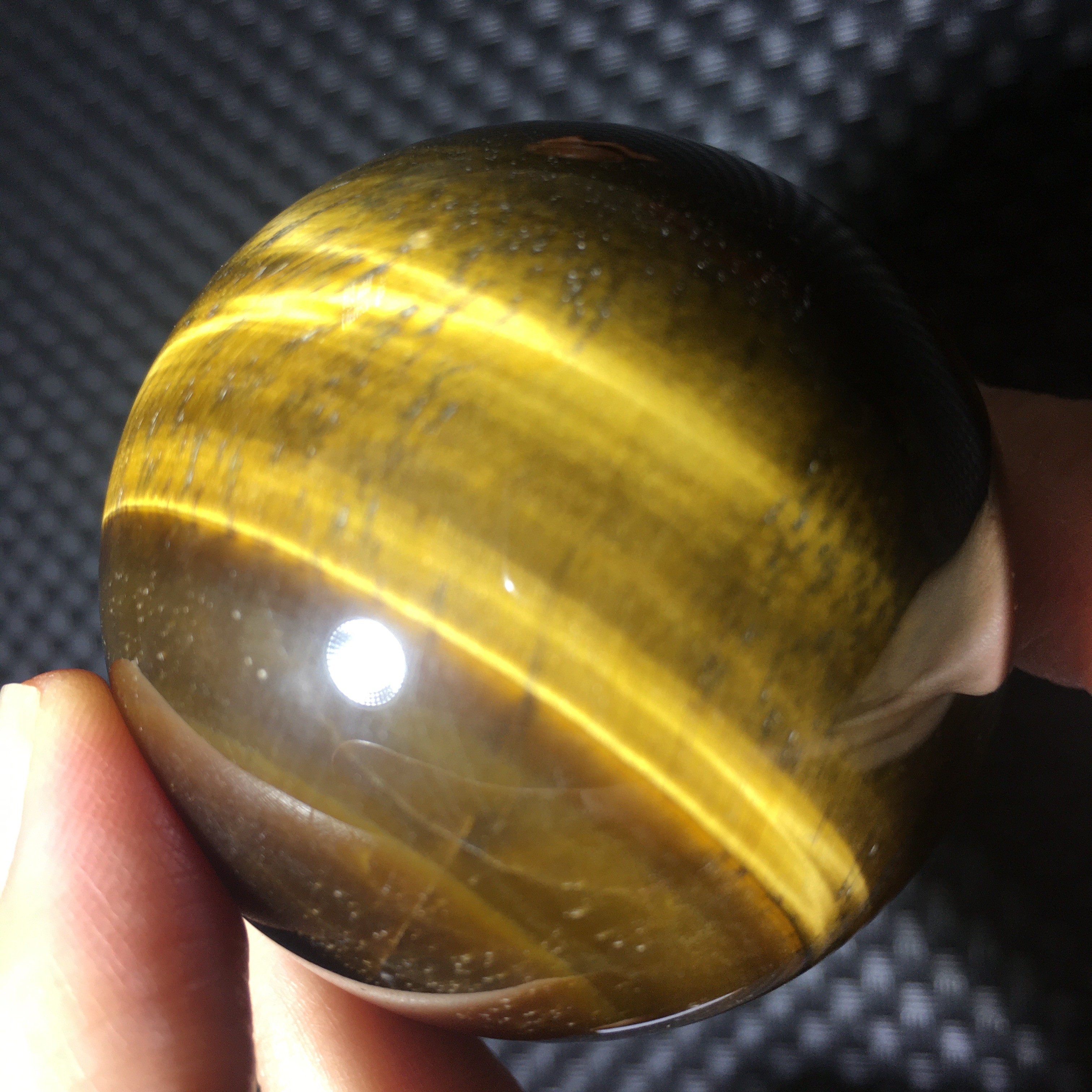虎眼石水晶球，天然水晶，188g