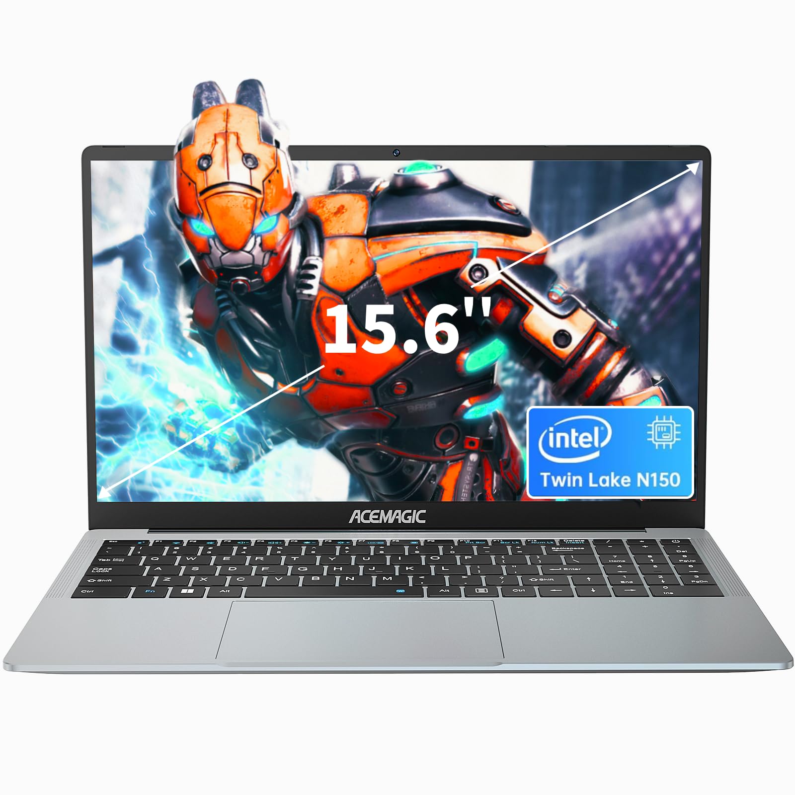 ACEMAGIC ノートパソコン N150 薄型ノートPC 15.6インチ Win11 Pro対応【N100やN95より素早い】4コア/4スレッド 最大3.6GHz 16GB RAM 512GB M.