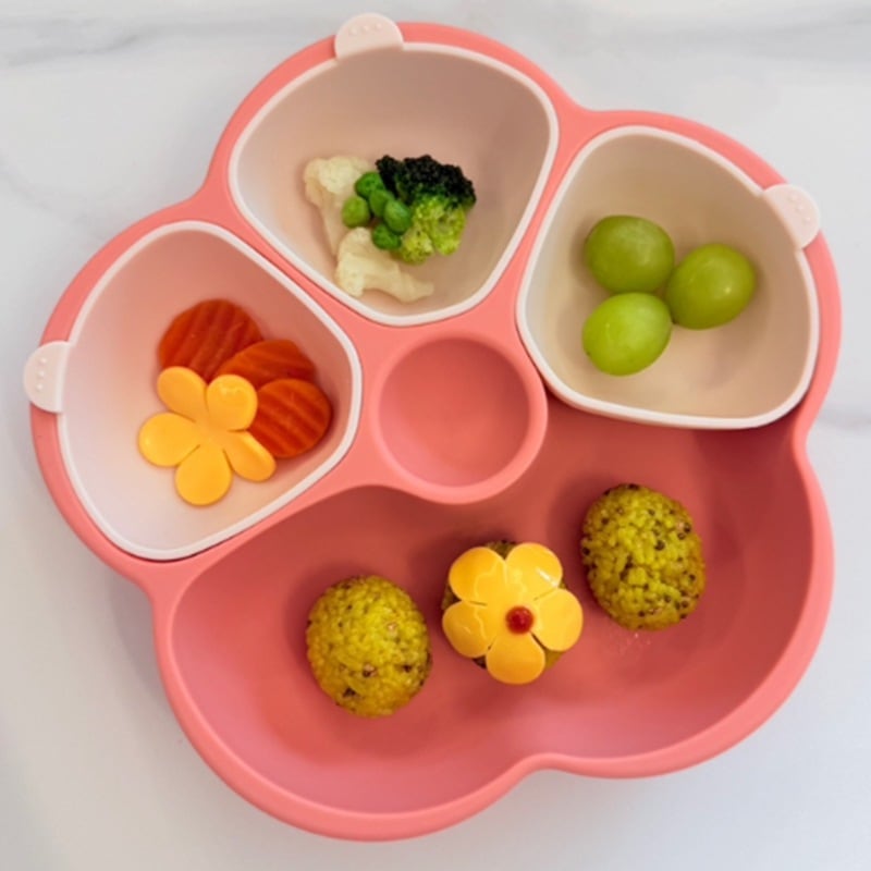アガド モモビン ブロッサム にゃむにゃむ ベビーフィーディングプレート（吸盤付き シリコン離乳食プレート）
