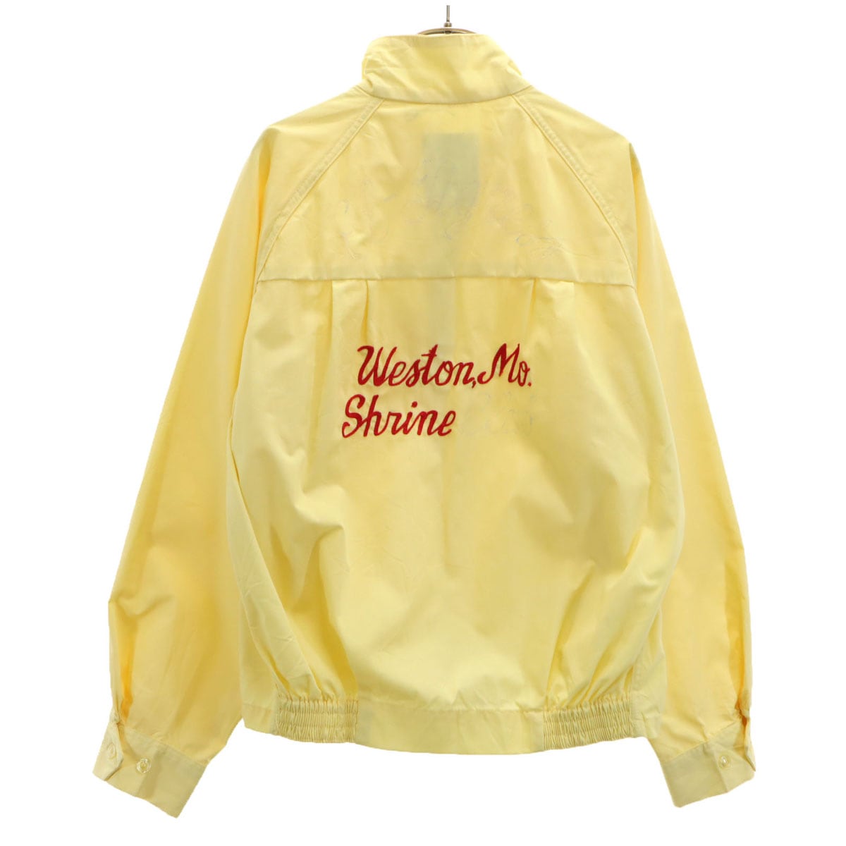 PETERS 60s 70s ヴィンテージ バック刺繍 スイングトップ 38 イエロー メンズ 古着