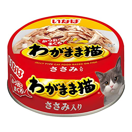 いなば わがまま猫缶 かつおまぐろ ささみ入り 115g 24個セット 6,570円