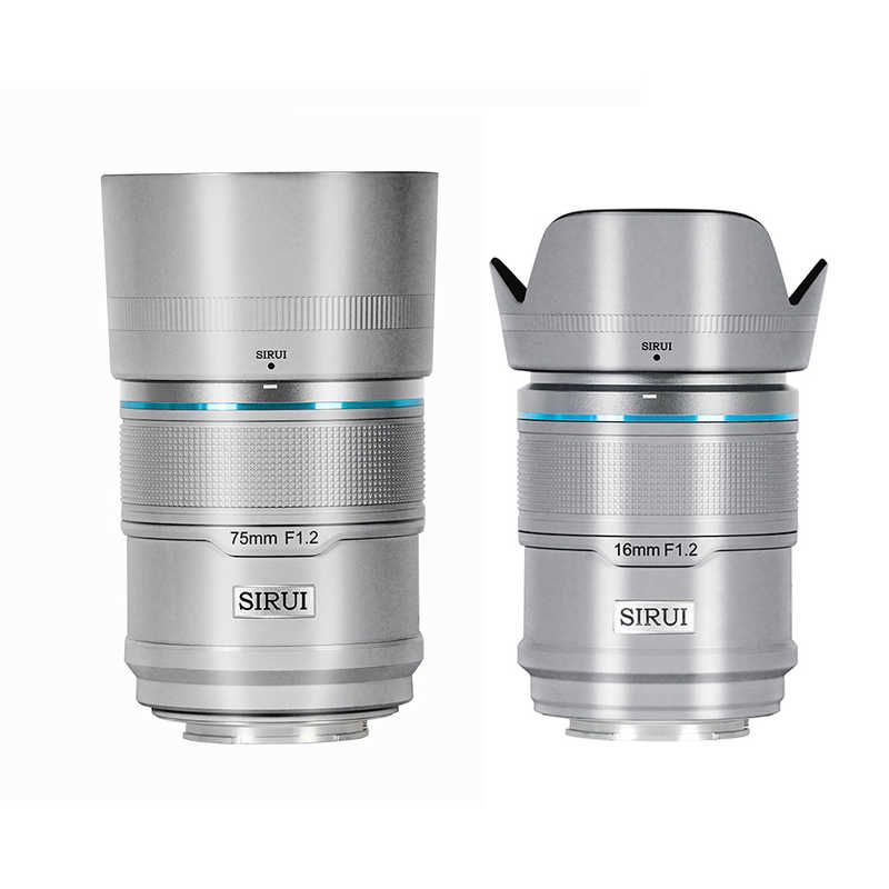 SIRUI　オートフォーカスレンズ F1.2 APS-C 2本セット(16/75mm) X/シルバー ［FUJIFILM X / 単焦点レンズ］ シルバー　AS-2S-XS-JP