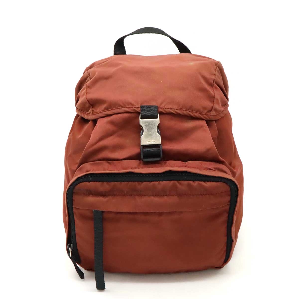 TESSUTO MONTANG ナイロン バックパック リュックサック テラコッタ レッド系 シルバー金具 V15