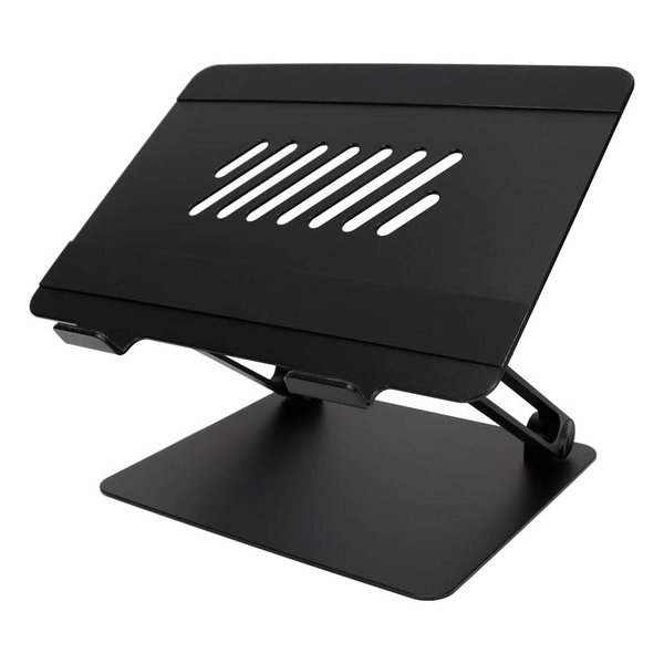 冷却スリット付き ノートPC・タブレットPCスタンド ブラック 17インチまで OWL-PCST01-BK