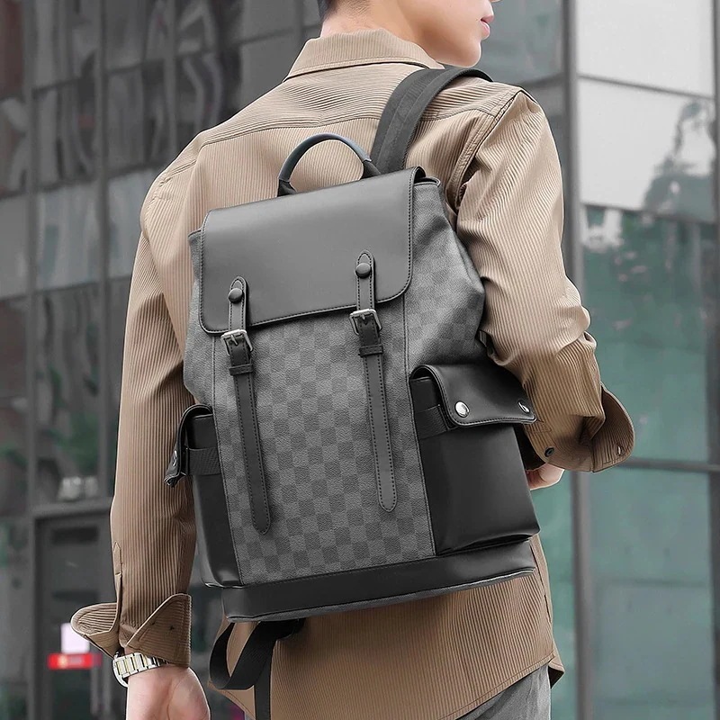 ニューデザイン メンズ リュック PU カジュアル 多機能 パソコンケース 旅行バッグ 学生 リュック 通勤