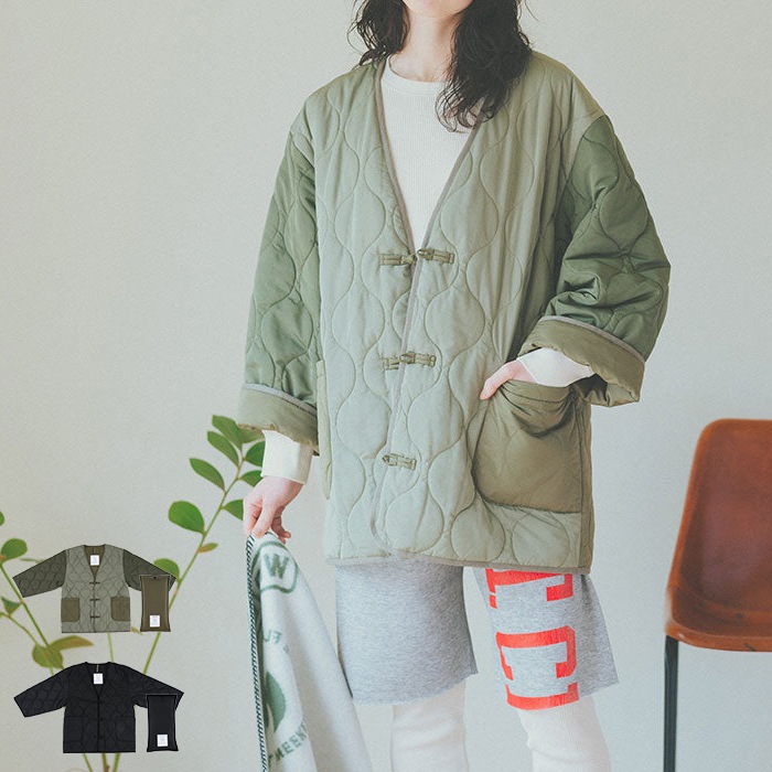 DAN-TEN WEEKEND(ER) M-65 LINNER ルームウエア 羽織 DANTEN カーディガン キルティング 上着 部屋着 ウィークエンダー あったか 冷え性対策 冷え対策