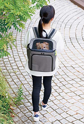 【即発送】ペティオ (Petio) Porta 移動や出先でくつろぐリュックキャリー グレー Sサイズ北海道沖縄発送不可