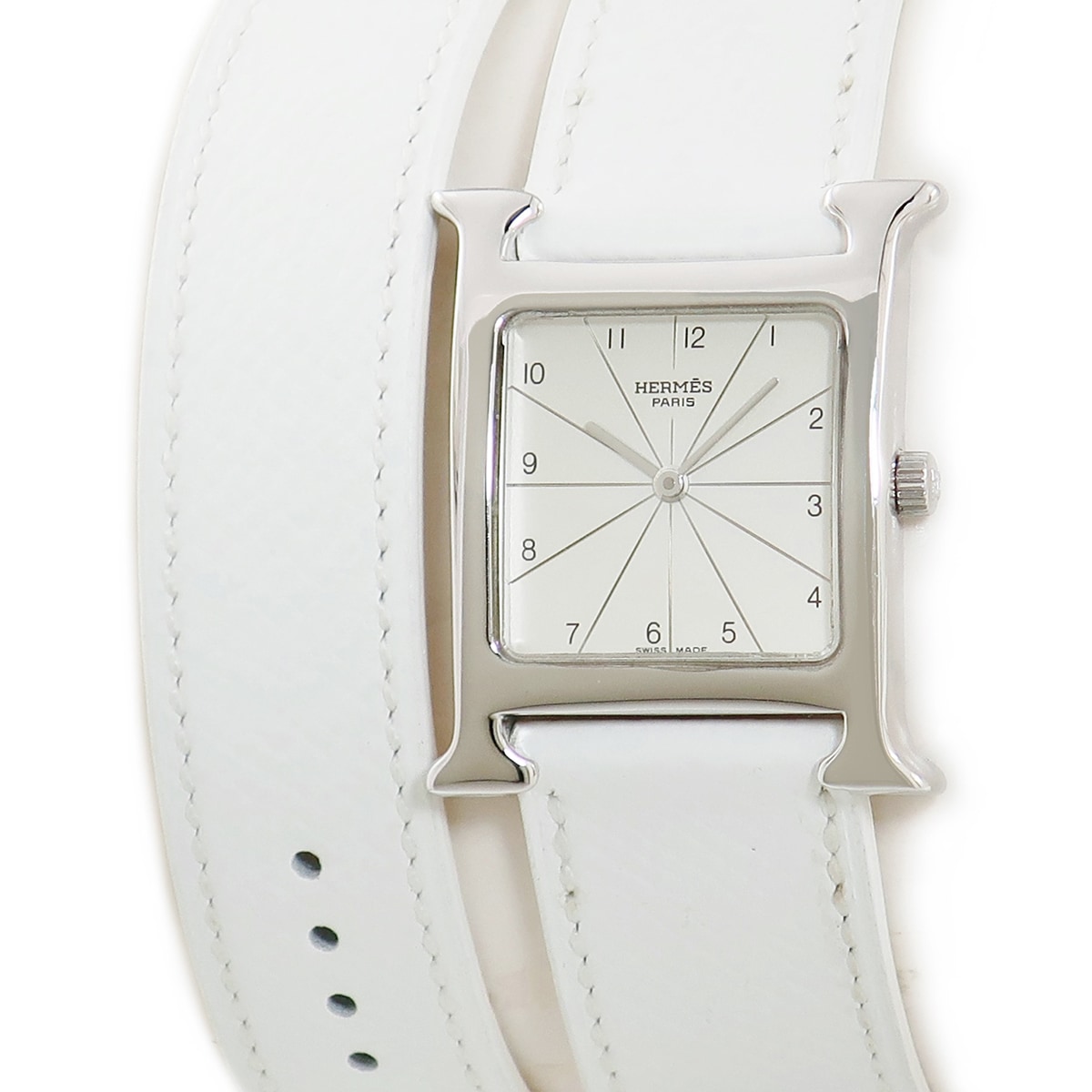 Hウォッチ HH1.505 クオーツ レディース H型 スクエア アラビア 3年保証