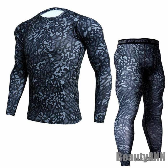 新生活 トレーニングウェア コンプレッションウェア メンズ バスケットウェア 上下セット スポーツシャツ 迷彩 ロングタイツ 加圧シャツ 登山 プレゼント ギフト