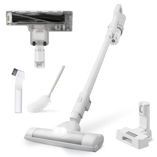 【シリーズ累計販売20万台突破】アイリスオーヤマ コードレス掃除機 マジカリーナ サイクロン式 置くだけ簡単充電 吸引力持続 AZ-SCD-123P-W 【超軽量1.1】