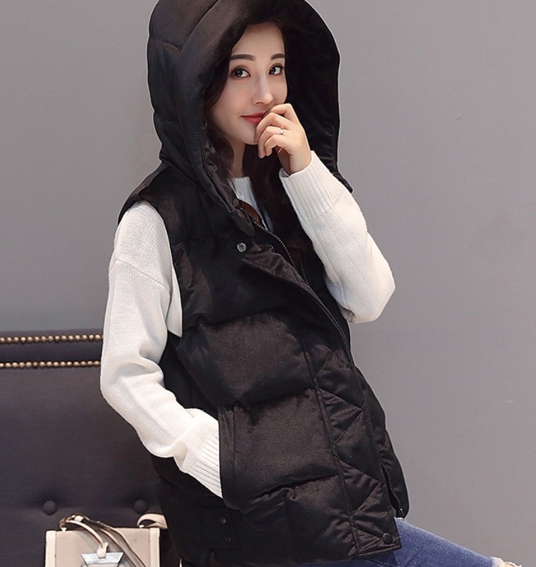 デート モテアイテム ベスト ノースリーブ モコモコ ふわふわ フード付き ファスナー ダウン 可愛い きれいめ 上品 おしゃれ かっこいい 可愛い ラブリー キュート ガーリー クール