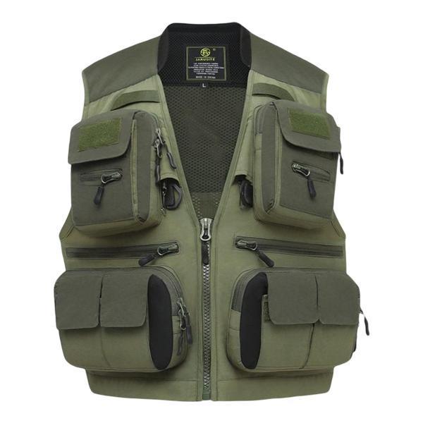 ノースリーブジャケットチョッキクイックドライ男性女性フライフィッシングベストハイキングXL