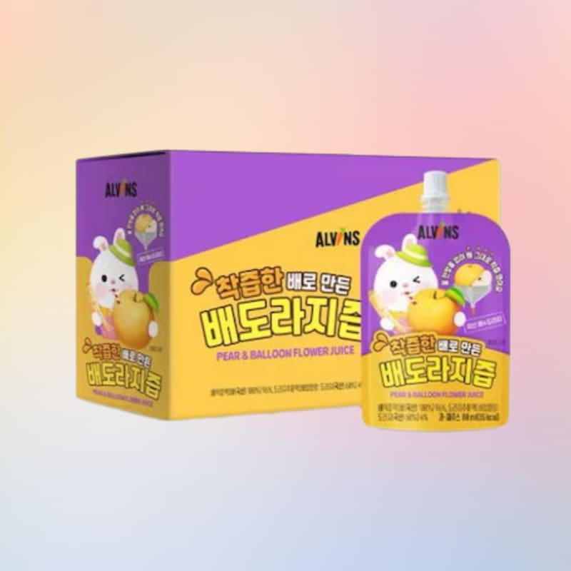 Alvins エルビンズ ナジュ 100% しぼりたて 梨とドーラジジュース 40包入り 天然果汁