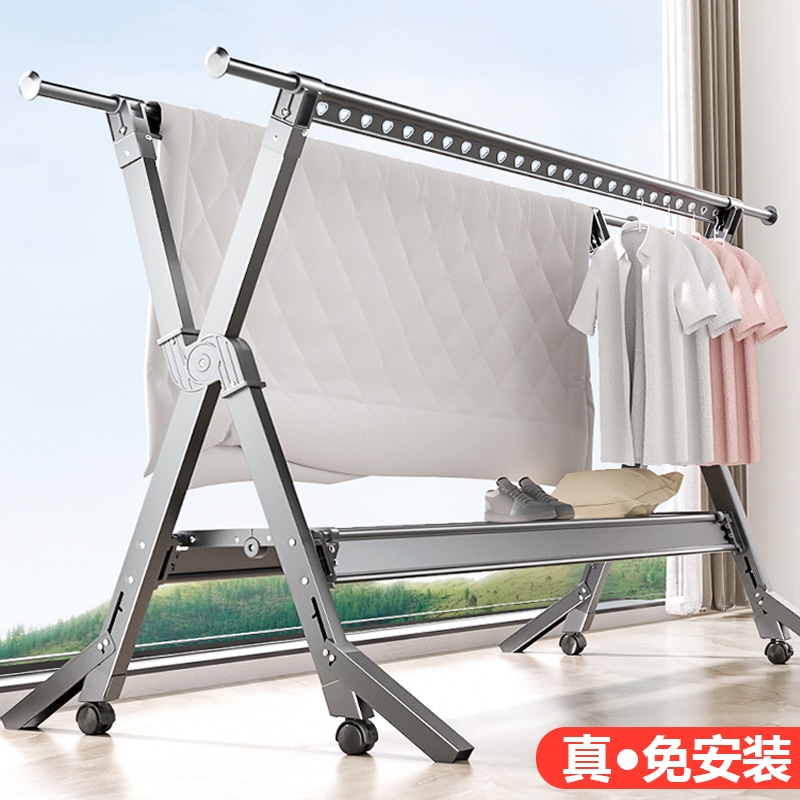 ハンガーラック パイプハンガーラック 洋服ラック ハンガーポール パイプハンガー 洋服掛け おしゃれ メッシュ棚付き スチール製 組立簡単 防サビ 防水 耐腐食性 物干しスタンド コー9