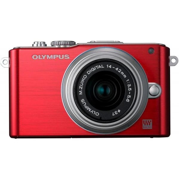 【中古】オリンパス OLYMPUS E-PL3 レンズキット レッド E-PL3 LKIT RED SDカード付き