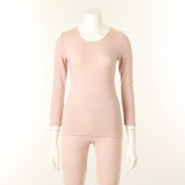 発熱下着)水分を含有して保温性に優れたエクウス9分丈下着の上着VLG5070C