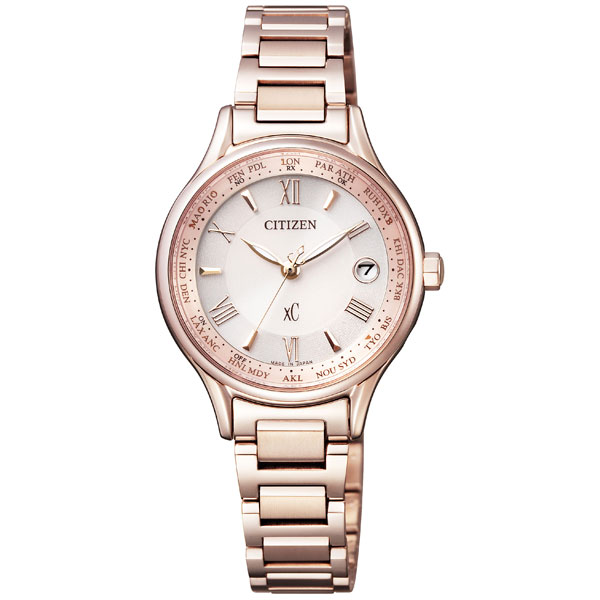 シチズン 【国内正規品】クロスシー　basic collection Titania Line Happy Flight エコ・ドライブ電波時計　レディースタイプ EC1164-53W