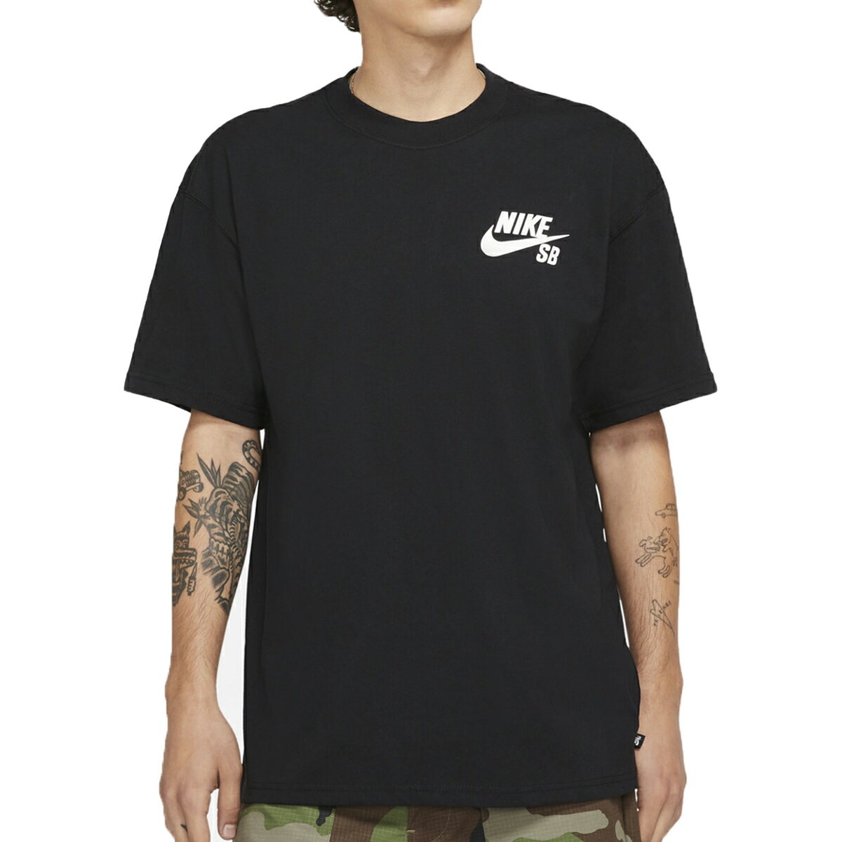 SB LOGO S/S TEE BLACK/WHITE 【追跡可能メール便日時指定不可】