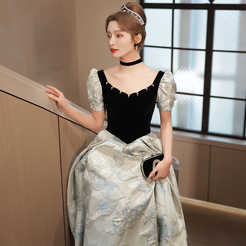 【2枚購入で 3oo円OFF！】ドレス2025気質と高貴なホストボーカルプレミアムロングアダルトドレス